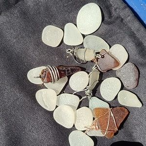 Genuine handmade sea glass pendant